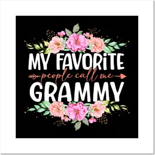 My Favorite People Call Me Grammy Floral Mother'S Day Posters and Art